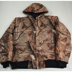 Carhartt J221 CAP Men XL Realtree Camo Active Jacket Quilt Lined Hooded
